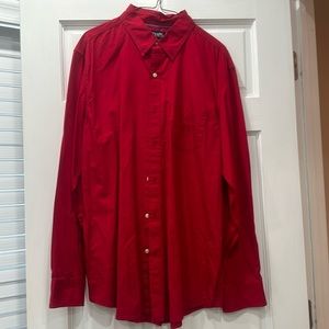 Mens Chaps long sleeve red shirt size large
